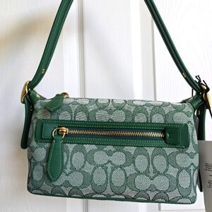 Coach Demi Signature Jacquard Shoulder Bag